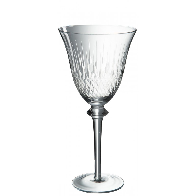 Weinglas mit Muster M (11x11x23cm)