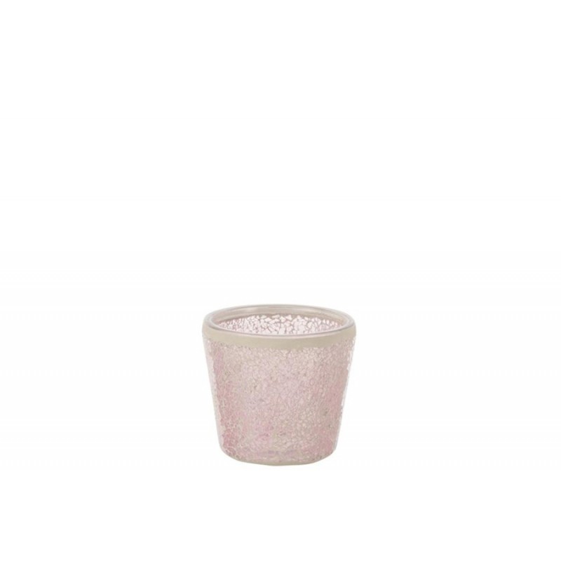 Mosaik Teelichhalter in rose (14x14x12cm)
