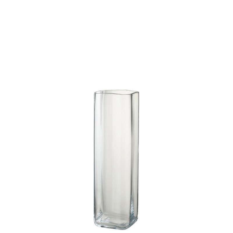 Schöne Zeitlose Hohe Glasvase transparent M (12x12x42cm)