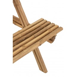 Natur Bambus wunderschöner Picknicktisch aus Holz braun (134x120x78