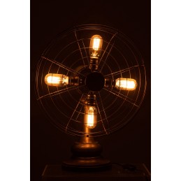Antike Tischlampe Ventilator braun/schwarz (43x29x56cm)