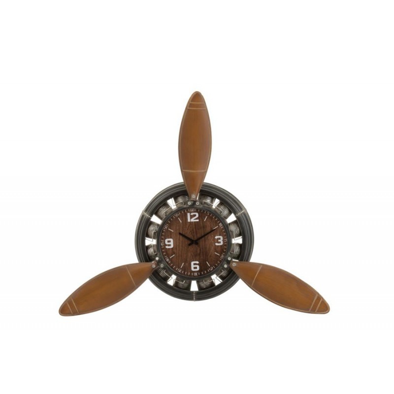 Wanduhr Propeller braun/schwarz (110x16x132cm)