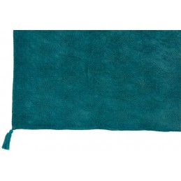 Plaid Decke Fayola aus Baumwolle blau/türkis (130x180cm)
