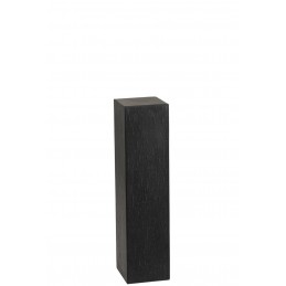 Hohe rechteckige Säule Sockel aus Ton schwarz S (20x20x81