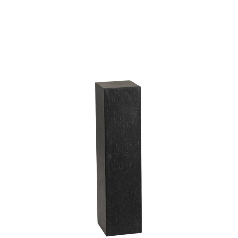 Hohe rechteckige Säule Sockel aus Ton schwarz S (20x20x81