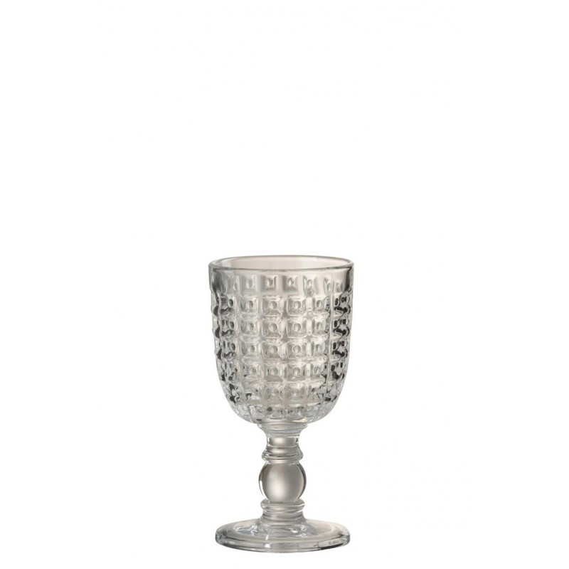 Hohes Trinkglas Weinglas Relief transparent M (8