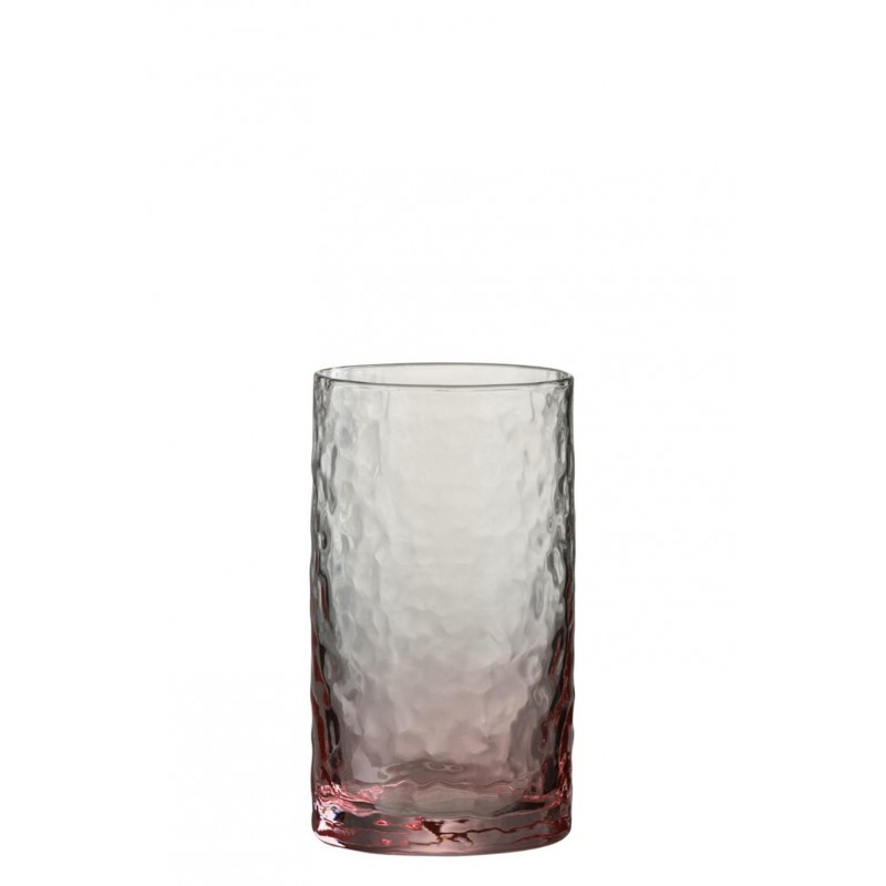 Trinkglas Verlaufendes Rose transparent (7x7x13