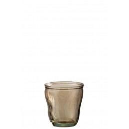 Trinkglas hellbraun/beige transparent (9x9x9cm)