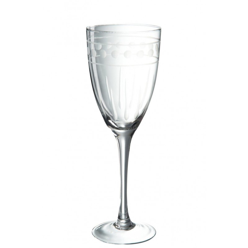 Weinglas Punktemuster transparent M (8x8x23