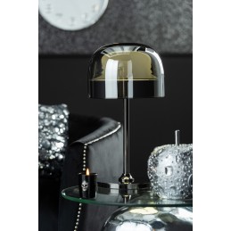 Elegante Moderne Tischlampe aus Glas silber (24x24x44