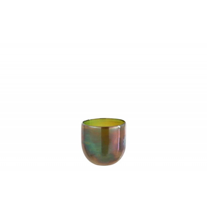 Mehrfarbiger Teelichhalter Kerzenhalter bunt S (11x11x10