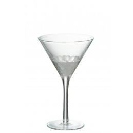 Cocktailglas mit silber Akzenten transparent (11