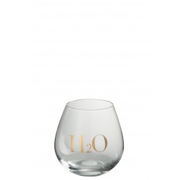 Wasserglas Trinkglas H2O gold (10