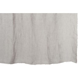 Leinenplaid Decke grau/beige (150x200cm)