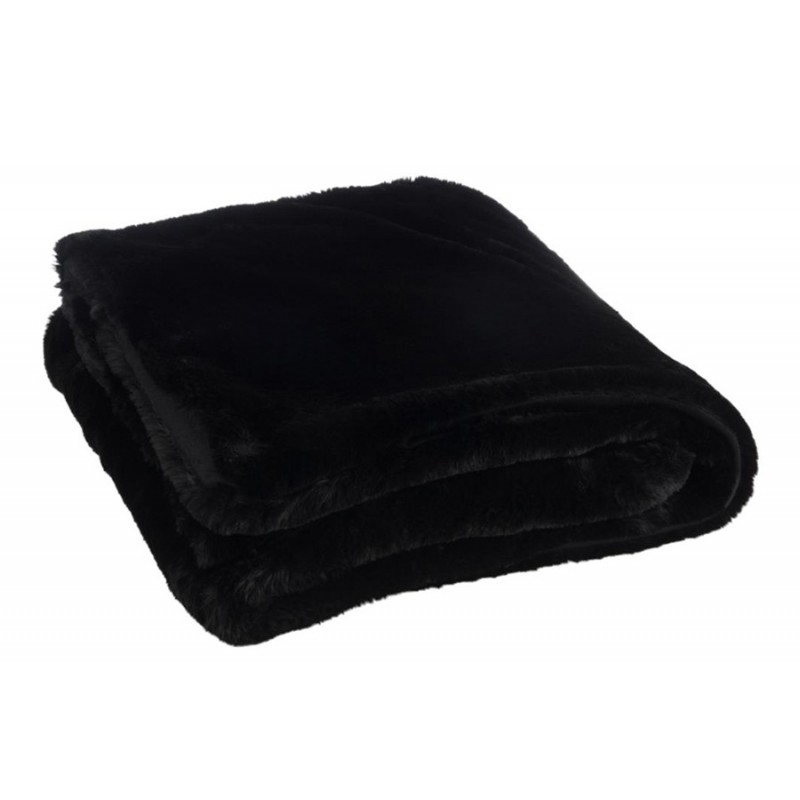 Kuschelplaid Kuscheldecke schwarz (130x180cm)