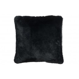 Einfarbiges Kissen Kuschelkissen schwarz (45x45cm)