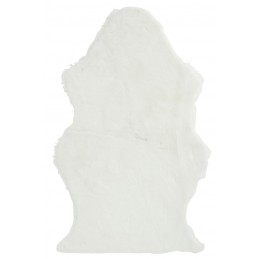 Bodenmatte Sitzmatte Kunstpelz Schaf weiß (95x60cm)