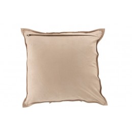 Kissen aus Leder beige (45x45cm)