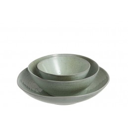 Tiefer Teller Suppenteller Punkte mintgrün (25x25x6cm)