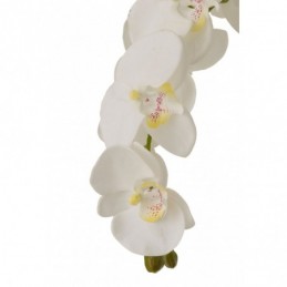 XL Premium Seidenblume elegante Orchidee weiß/grün