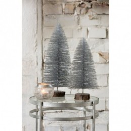 Weihnachtsbaum Dekorativ Plastik Glänzend Silber Small