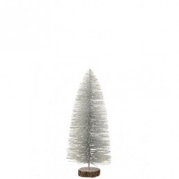 Weihnachtsbaum Dekorativ Plastik Glänzend Silber Medium