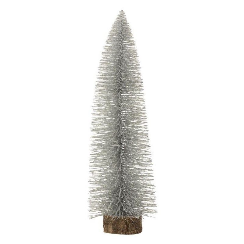Weihnachtsbaum Dekorativ Plastik Glänzend Silber Large