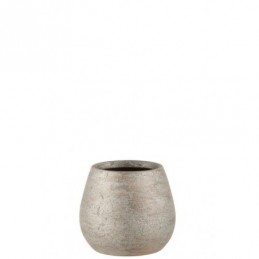 Übertopf Unregelmäßig Rau Keramik Silber Small