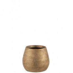 Übertoppf Unregelmäßig Rau Keramik Gold Small