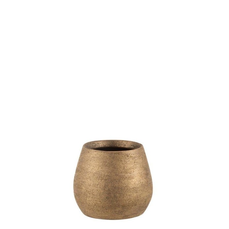 Übertoppf Unregelmäßig Rau Keramik Gold Small
