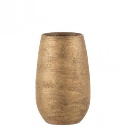 Vase Unregelmäßig Rau Keramik Gold Small