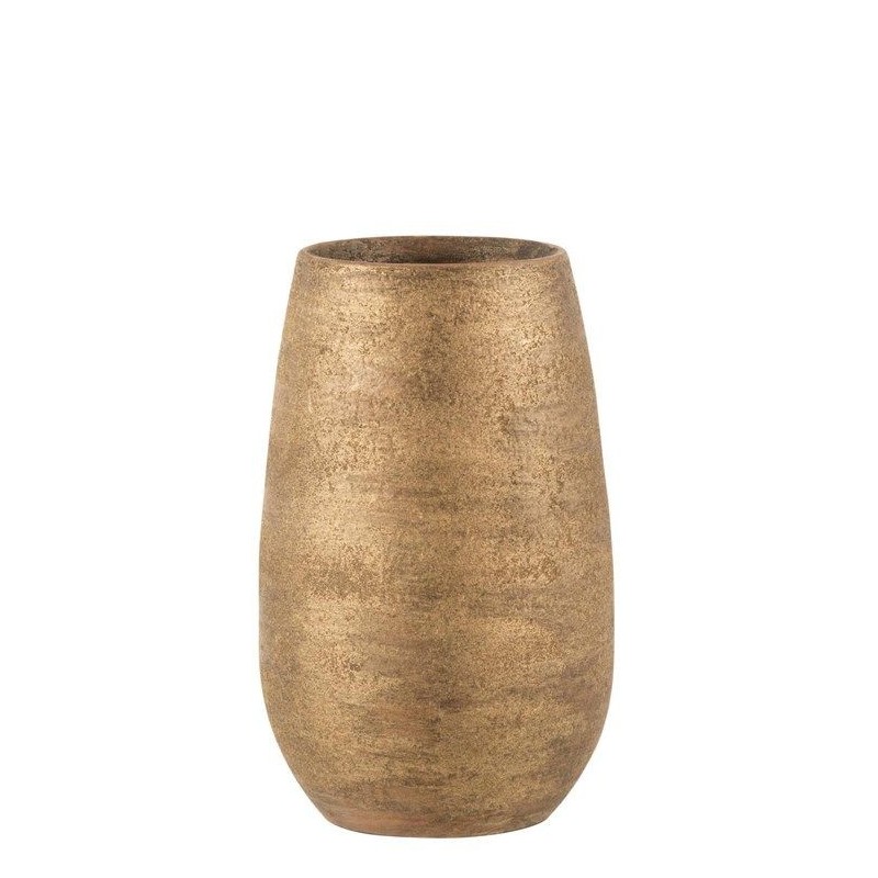 Vase Unregelmäßig Rau Keramik Gold Small