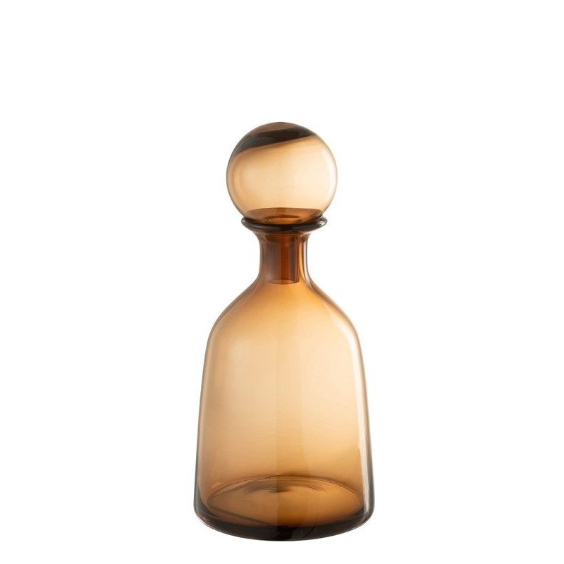 Flasche+Korken Regelmäßig Dekorativ Niedrig Glas Braun Small