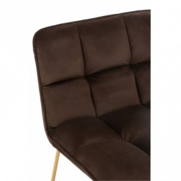 Lounge Stuhl Lisa Metall/Textil Dunkel Braun