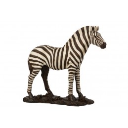 Dekofigur Afrika Zebra schwarz/weiß L (53x18x48cm)