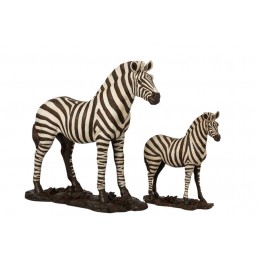 Dekofigur Afrika Zebra schwarz/weiß L (53x18x48cm)