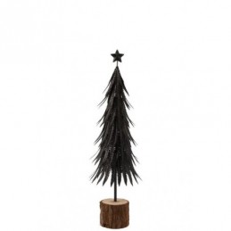 Weihnachtsbaum Metall Paillette Schwarz Small