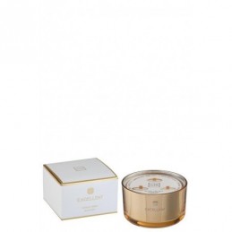 Duftkerze Excellent rundes breites Design Golden Honey gold L 50 Stunden Brenndauer