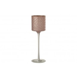 Wunderschöner moderner Teelichthalter in rose/gold L (9x9x30cm)