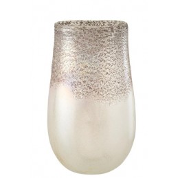 3er Set Kerzenhalter + Milano aus grau/beige/rosa Vase Glas