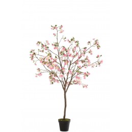XL Blühender Baum mit rosa Blüten (100x100x200cm)